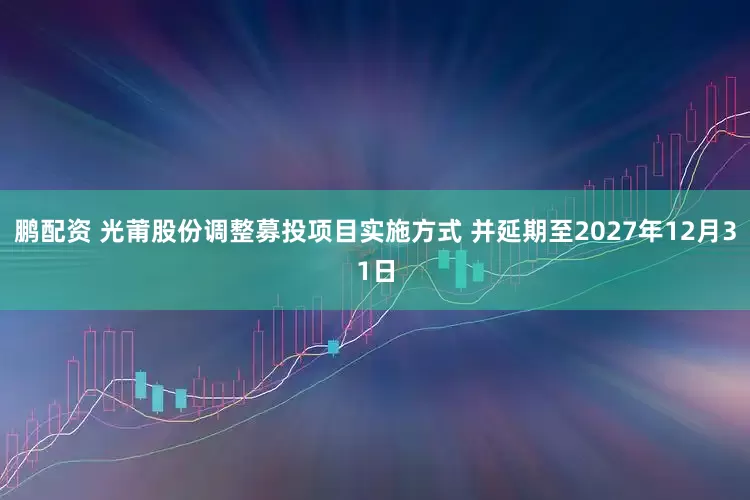 鹏配资 光莆股份调整募投项目实施方式 并延期至2027年12月31日